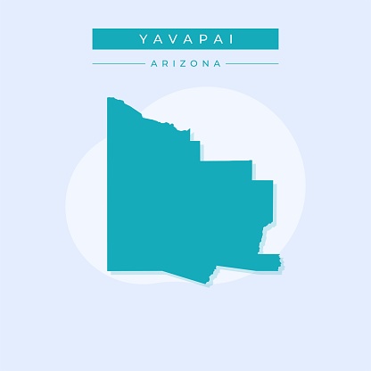 Vector illustration vector of Yavapai map Arizona