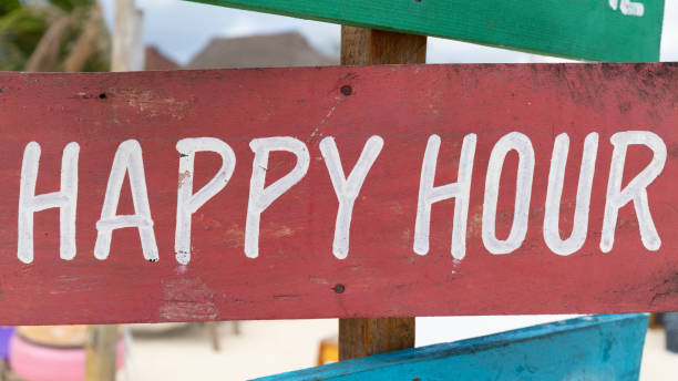 istock Sing happy hour concept of party and summer 1832312719