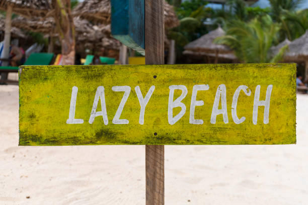 istock Sing lazy beach concept of party and summer 1832313230