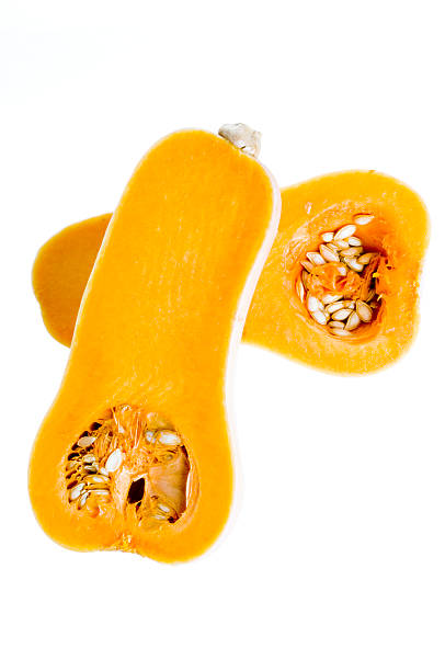 istock Overhead View of a Butternut Squash Cut In Half Isolated 183231672