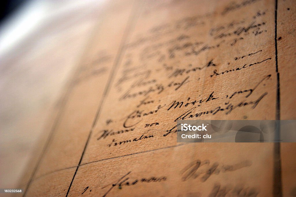 Vecchia Scrittura a mano - Foto stock royalty-free di Antico - Condizione