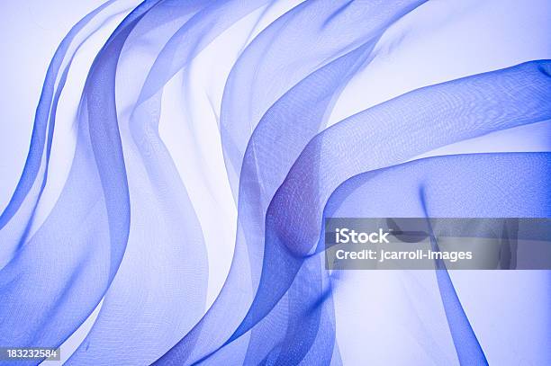 Синий Дымчатый Газа — стоковые фотографии и другие картинки Атласная ткань - Атласная ткань, Ткань, Фоновые изображения