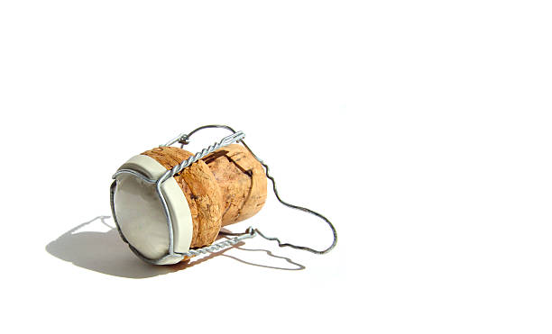 One Champagne cork (serie of images) stock photo