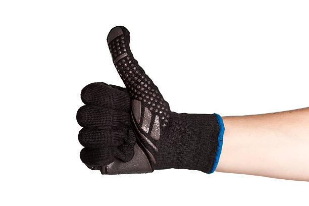 istock Thumb up in special protection glove 183233283