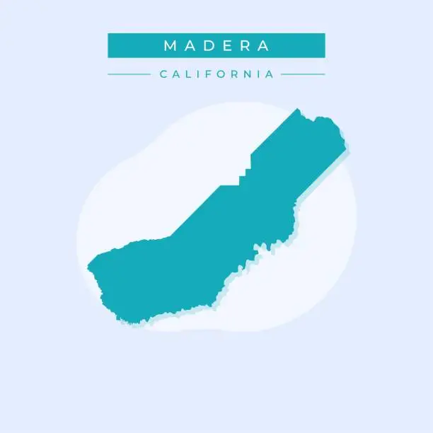 Vector illustration of Vector illustration vector of Madera map California