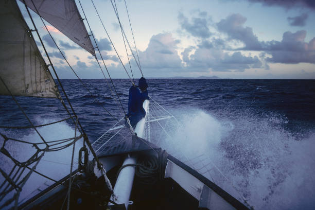 Sailing Hard stock photo