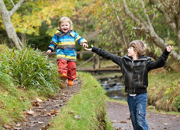 istock Elder brother with small boy outdoor 183234500