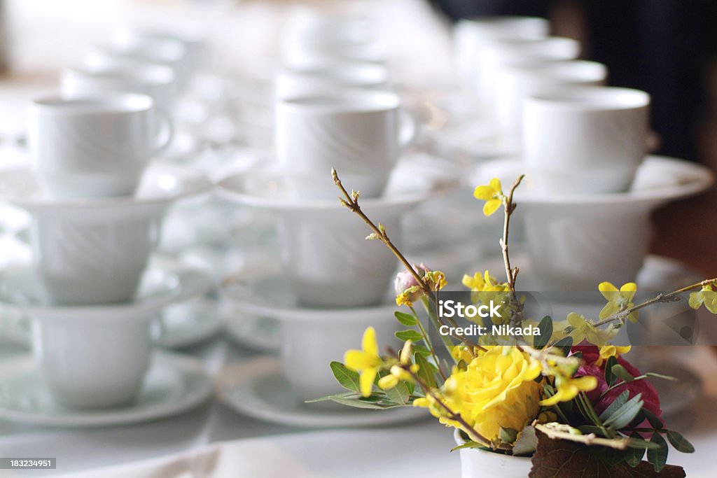 Tazas de café & flores - Foto de stock de Desayuno libre de derechos