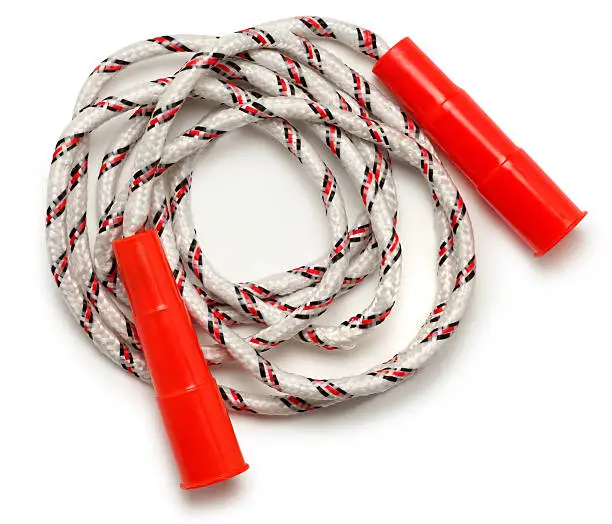 A child's jump rope. Clipping path included.