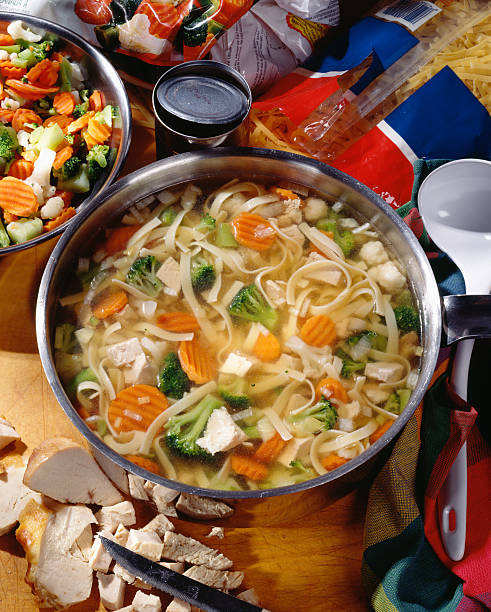 Chicken Noodle soup stock photo