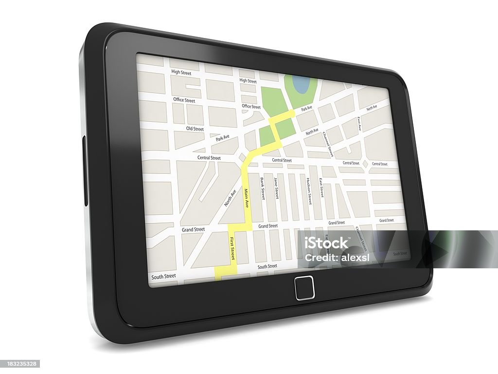 GPS 태블릿 - 로열티 프리 내비게이션 스톡 사진