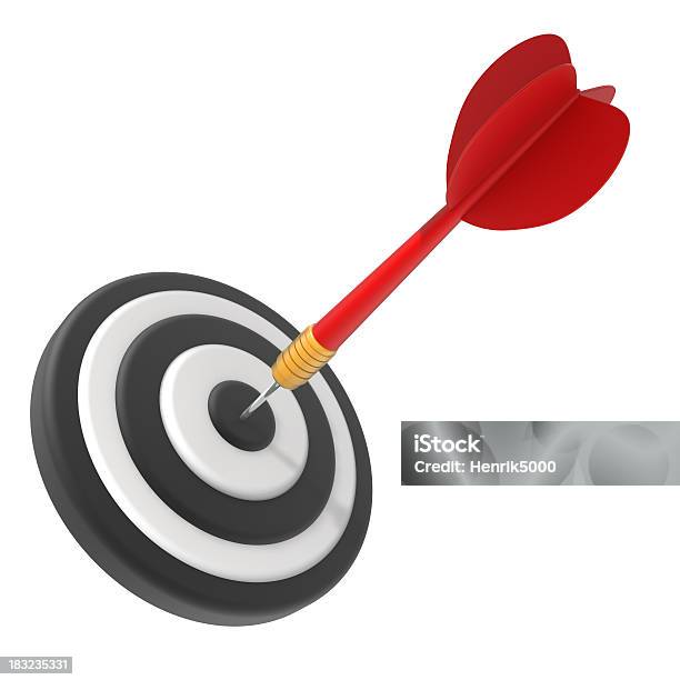 Bullseye Hitting The Target Stock Photo - Download Image Now - Accuracy, Aiming, Aspirations