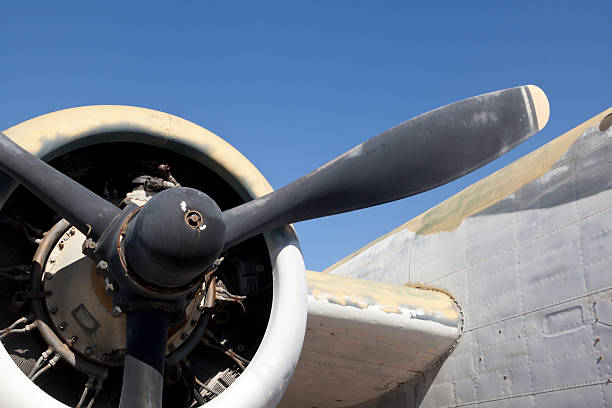 istock Propeller on Military Aircraft, Camouflage 183235589