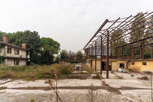 Abandoned Uninhabitable One Level House In Disrepair