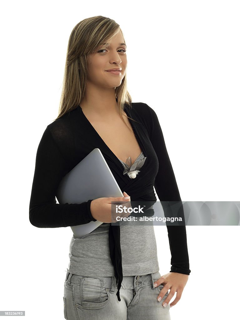 girl lying with tablet 20-29 Years Stock Photo