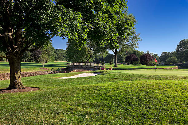 nova jersey campo de golfe - new jersey landscape putting green golf imagens e fotografias de stock