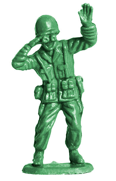 Spotter Toy soldier macro. toy soldier stock pictures, royalty-free photos & images