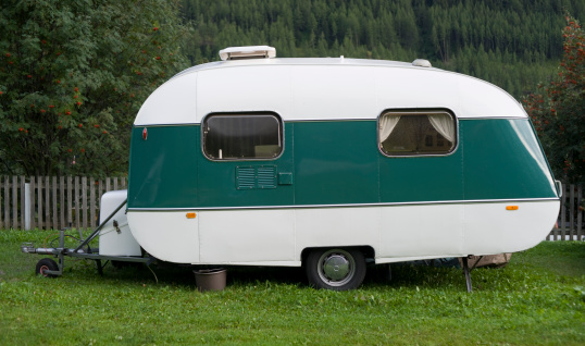 Camping with caravan