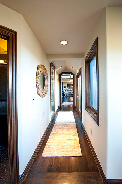 istock Hallway in modern home leading to sitting room 183237940