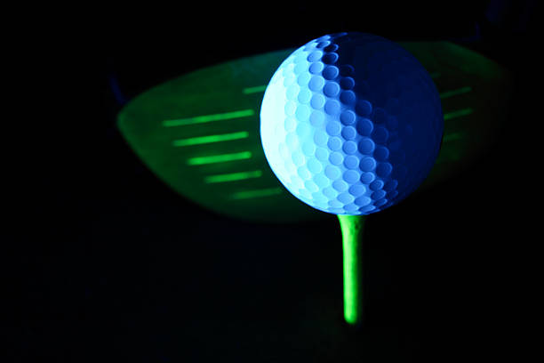 Golf Ball on Tee Isolated stock photo