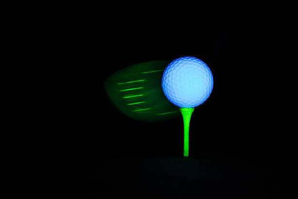 Golf Ball on Tee Isolated stock photo