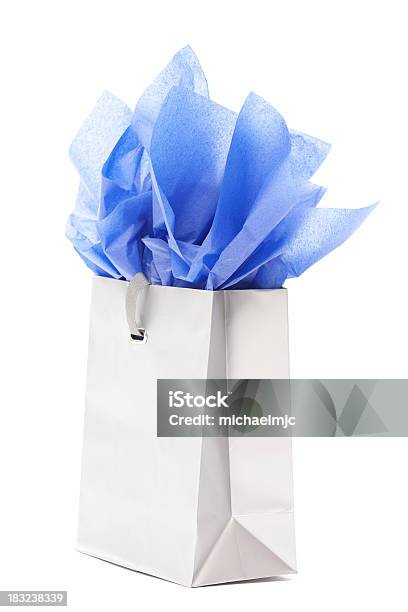 Silver Gift Bag Stock Photo - Download Image Now - Bag, Birthday, Birthday  Present - iStock