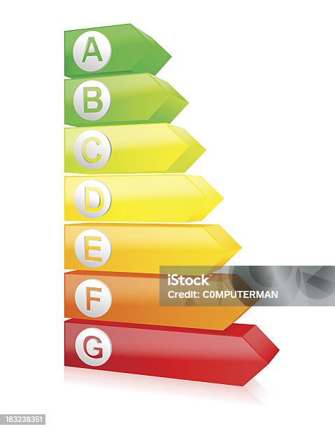 Ícone De Eficiência Energética - Arte vetorial de stock e mais imagens de Baixo - Baixo, Classificação, Eficiência