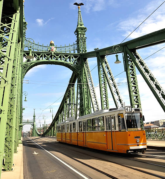 istock tram on the Liberty Bridge, Budapest, Hungary 183238492