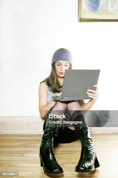 Young Woman Chattingonline Stock Photo - Download Image Now - Cool Attitude, Teenager, Adult