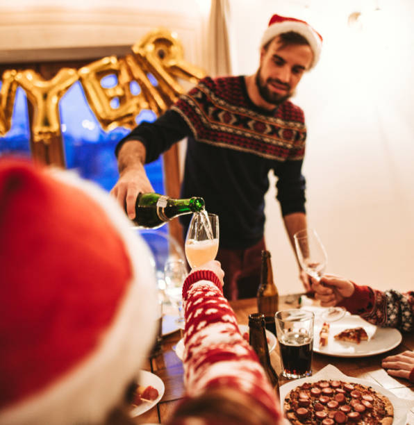 istock friends dining together for christmas 1832386487