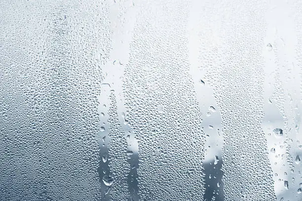 Photo of Close-up of water drops on a window