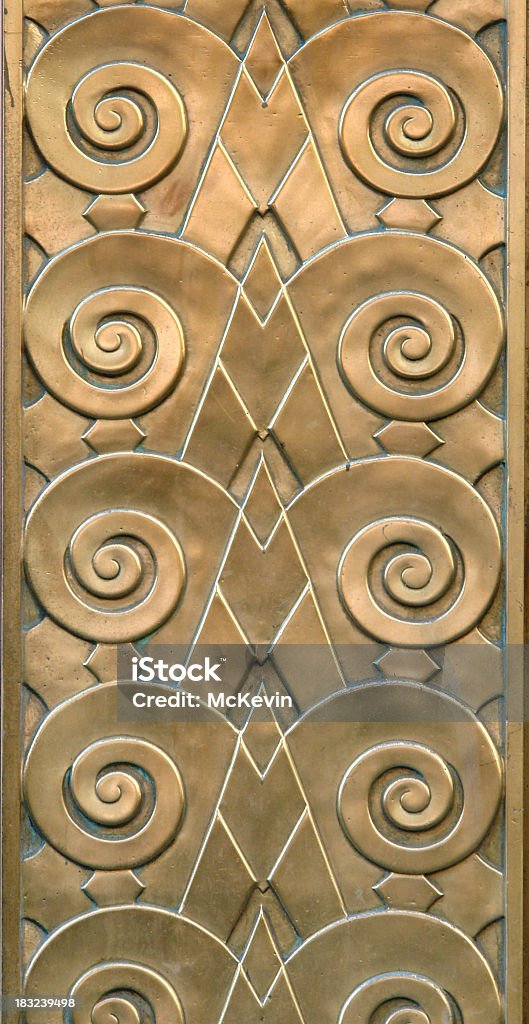 golden art-déco-Muster und diagonalen in swirls - Lizenzfrei Art Deco Stock-Foto