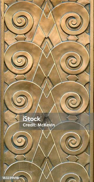 Golden Artdécomuster Und Diagonalen In Swirls Stockfoto und mehr Bilder von Art Deco - Art Deco, Muster, Rand