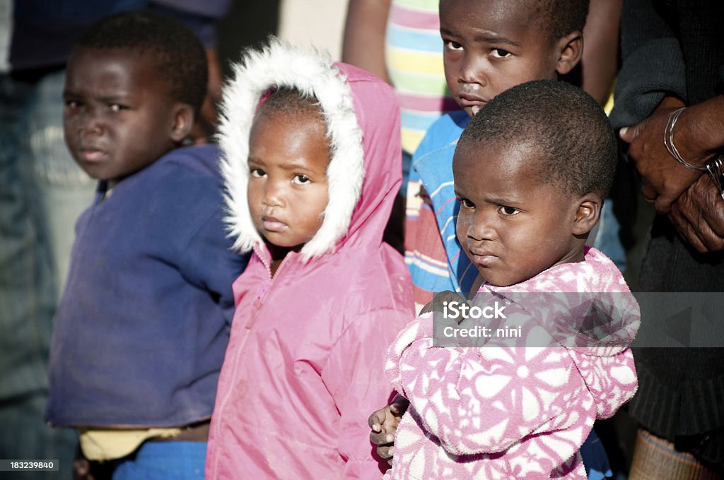 Little African children "Group of poor African children standing together.Transkei, South Africa." African Ethnicity Stock Photo