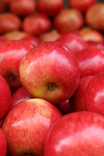 istock Large group of red apples background 183239958