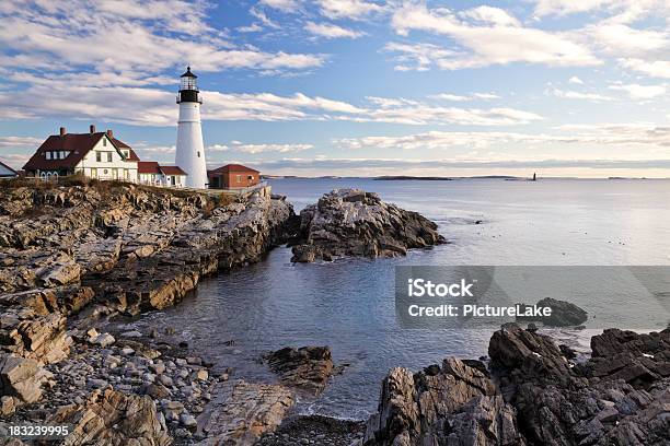 Portland Head Light Maine Stockfoto und mehr Bilder von Atlantik - Atlantik, Cape Elizabeth, Fotografie