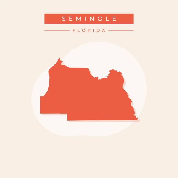 Vector Illustration Vector Of Seminole - Vector Illustration Vector Of Seminole Map Florida