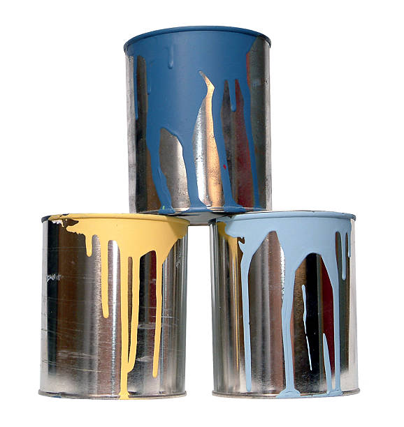 Three Paint Cans Stock Photo - Download Image Now - Paint Can, Paint,  Bucket - iStock