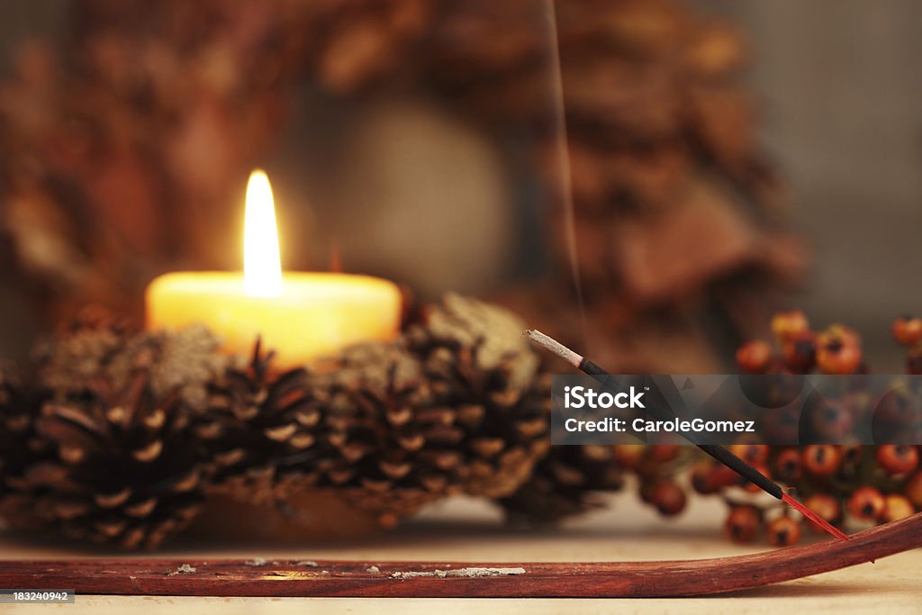Pagan Altar decorado para Samhain celebrações - Royalty-free Cerimónia Tradicional Foto de stock