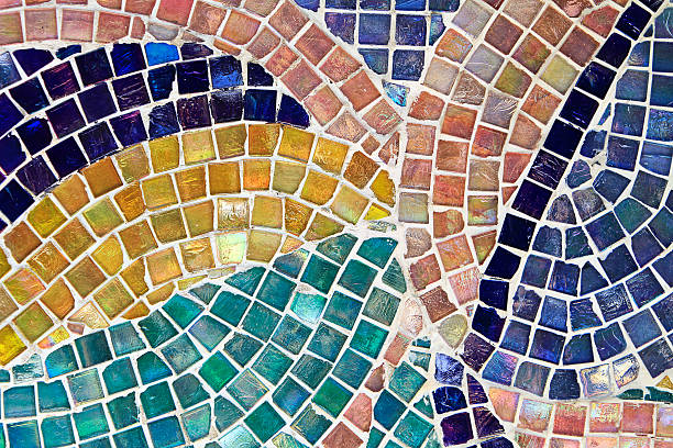 Mosaic Background Detail of colorful mosaic tiles mosaic stock pictures, royalty-free photos & images