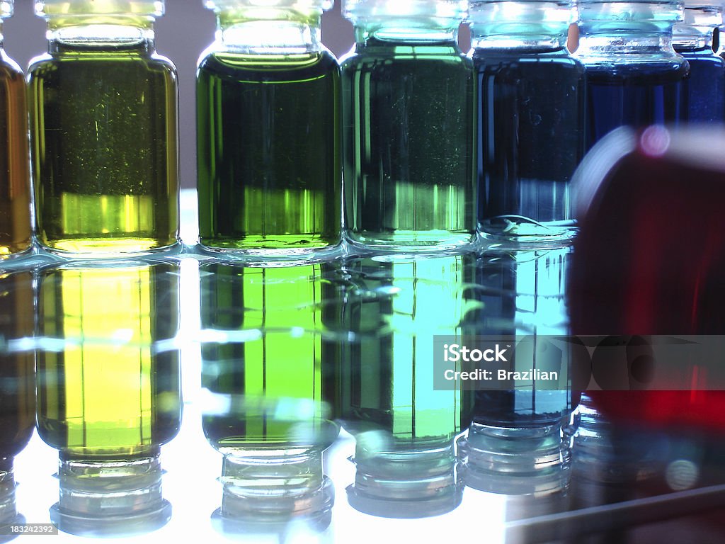 inkjet serie líquido de colores-tinta - Foto de stock de Botella libre de derechos