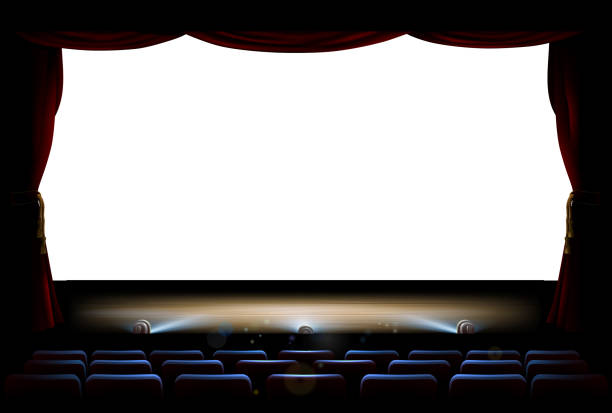 istock Theater or Theatre Movie Screen Cinema Background 1832424522