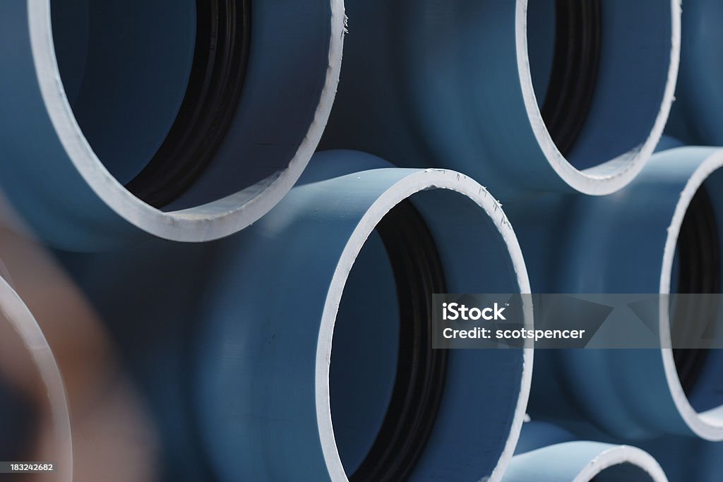 Tubo de PVC azul - Foto de stock de Azul royalty-free