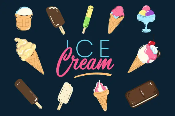 Vector illustration of Ice cream