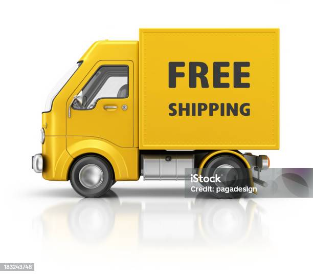 Bezpłatna Wysyłka - zdjęcia stockowe i więcej obrazów Trójwymiarowy - Trójwymiarowy, Ciężarówka, Free Shipping - angielski zwrot