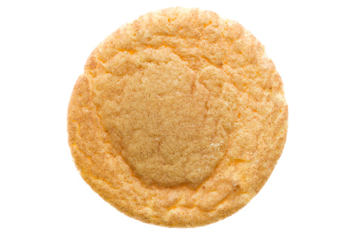 Snickerdoodle cookie isolated on white.