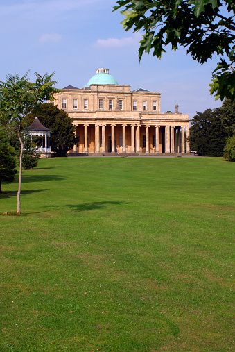 The famous Pump Rooms old spa mineral water buildings in Pittville Park, Cheltenham, Gloucestershire,UK