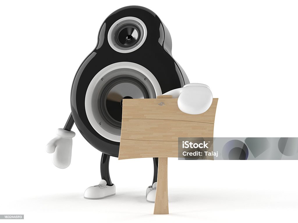 Speaker Speaker character isolated on white background Arts Culture and Entertainment Stock Photo
