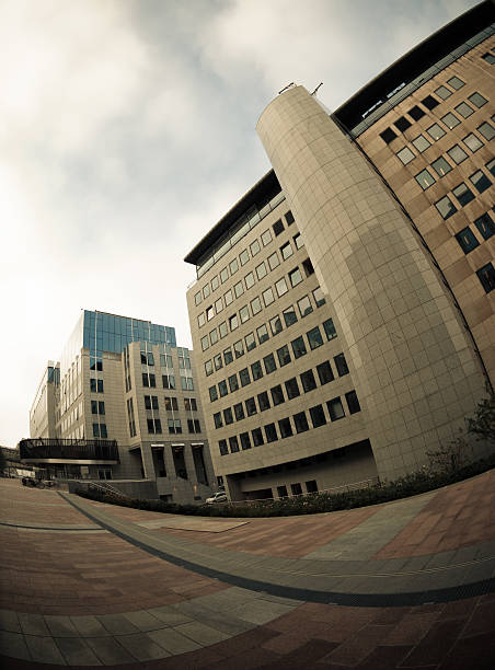 istock Contemporary Brussels Skyline downtown , Fish-eye 183245251