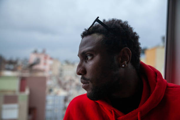 istock Portrait of close up  black men 1832458437